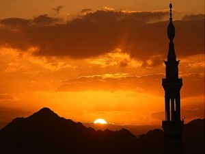 siluet Masjid Nabawi